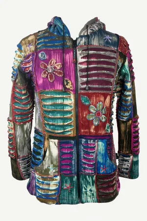 361 RJ Bohemian Fleece Lined Rib Cotton Razor Funky Hoodie Sweatshirt Jacket