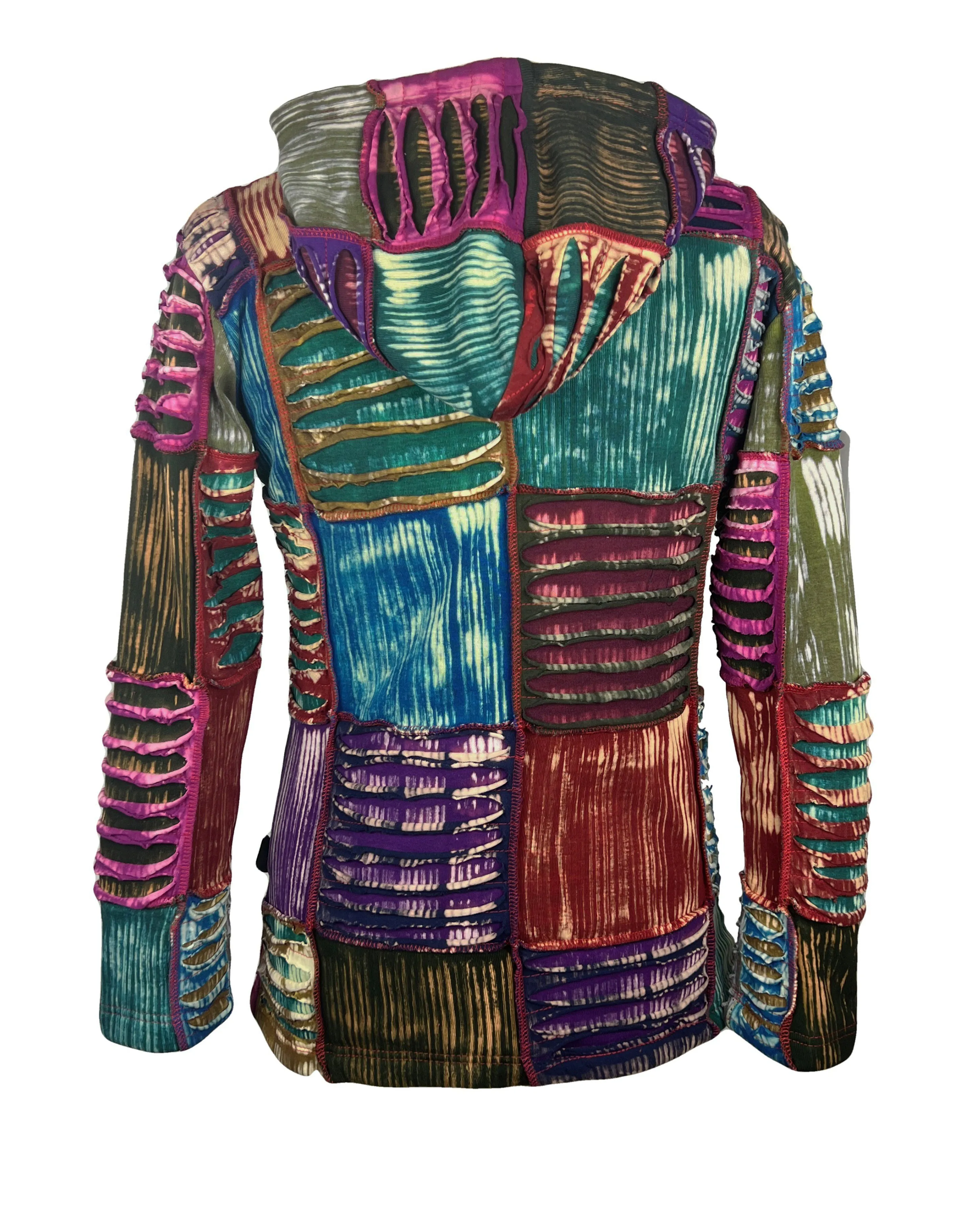 361 RJ Bohemian Fleece Lined Rib Cotton Razor Funky Hoodie Sweatshirt Jacket
