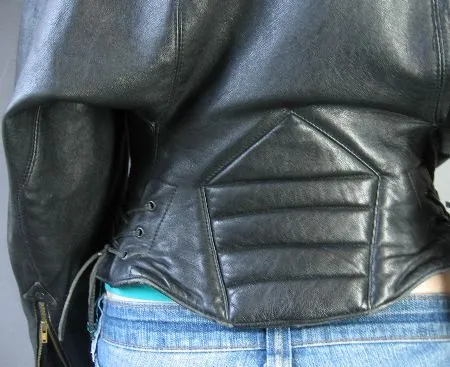 80s Women's Jacket Motorcycle North Beach Leather Black Vintage Moto Small to Medium VFG