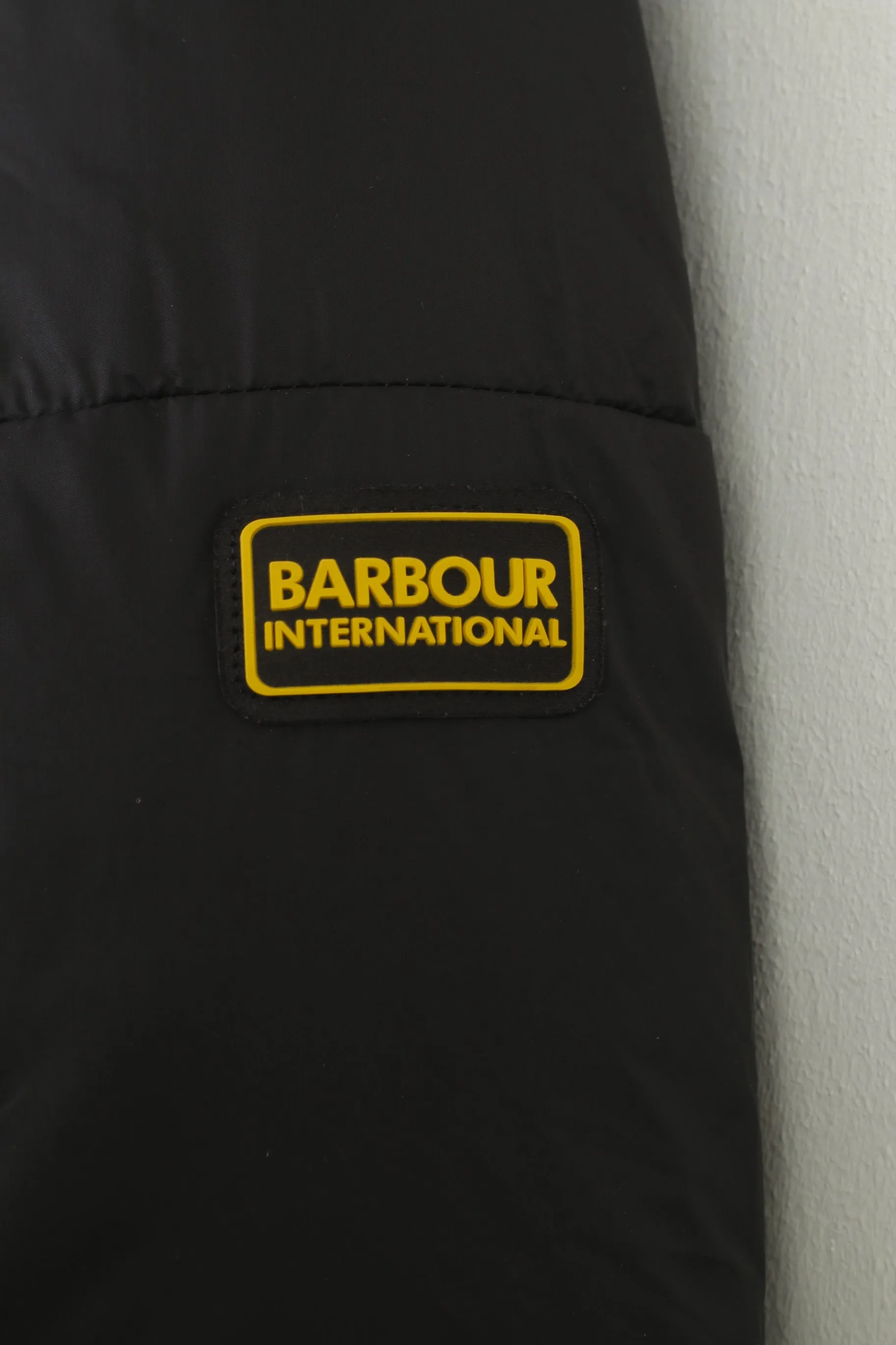 Barbour International Woman 12 38 M Jacket Black Padded Full Zipper Nylon Waterproof Top