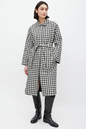 Black & White Nylon Gingham Reversible Jacket