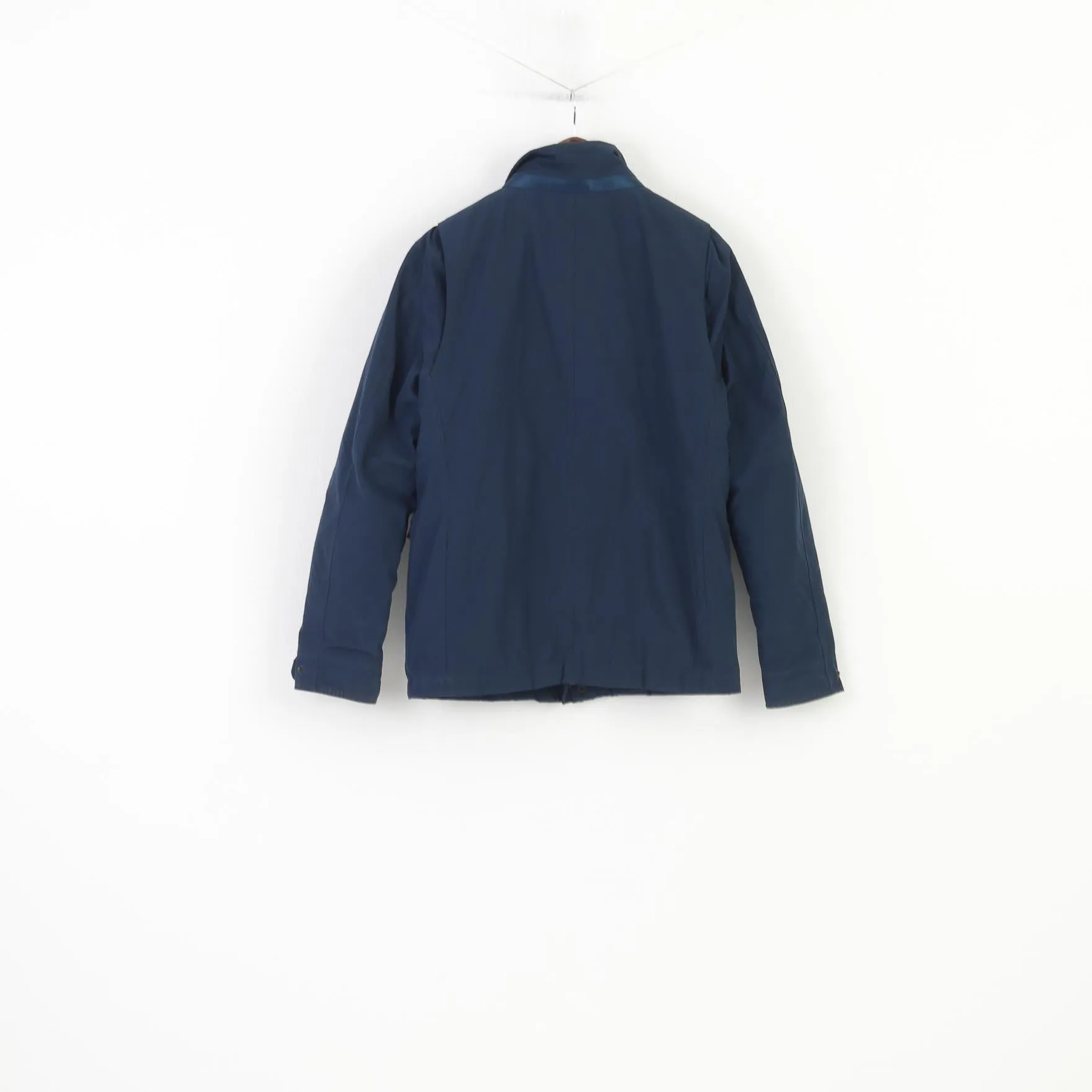 Blue Industry Men M Jacket Padded Navy Full Zipper Pockets Vintage Top