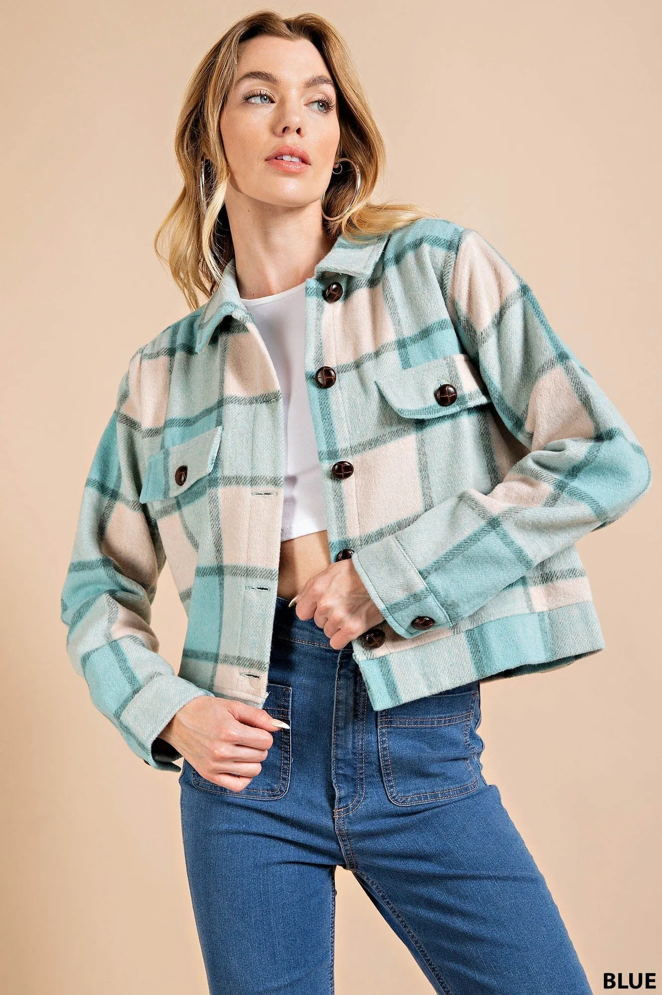 Blue Kori America Plaid Jacket*
