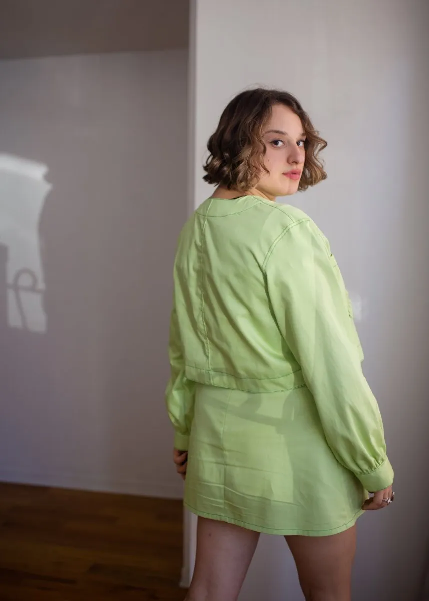 Eliza Faulkner Carrie Jacket (Pistachio Green Twill)