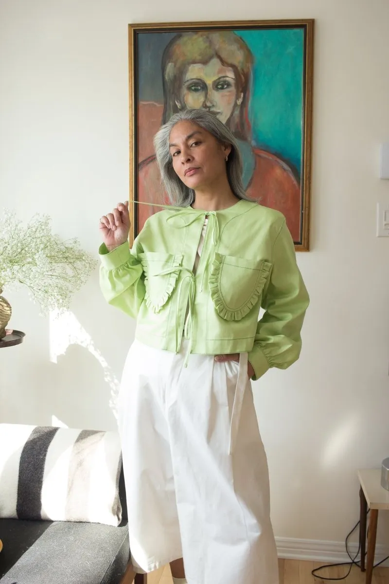 Eliza Faulkner Carrie Jacket (Pistachio Green Twill)