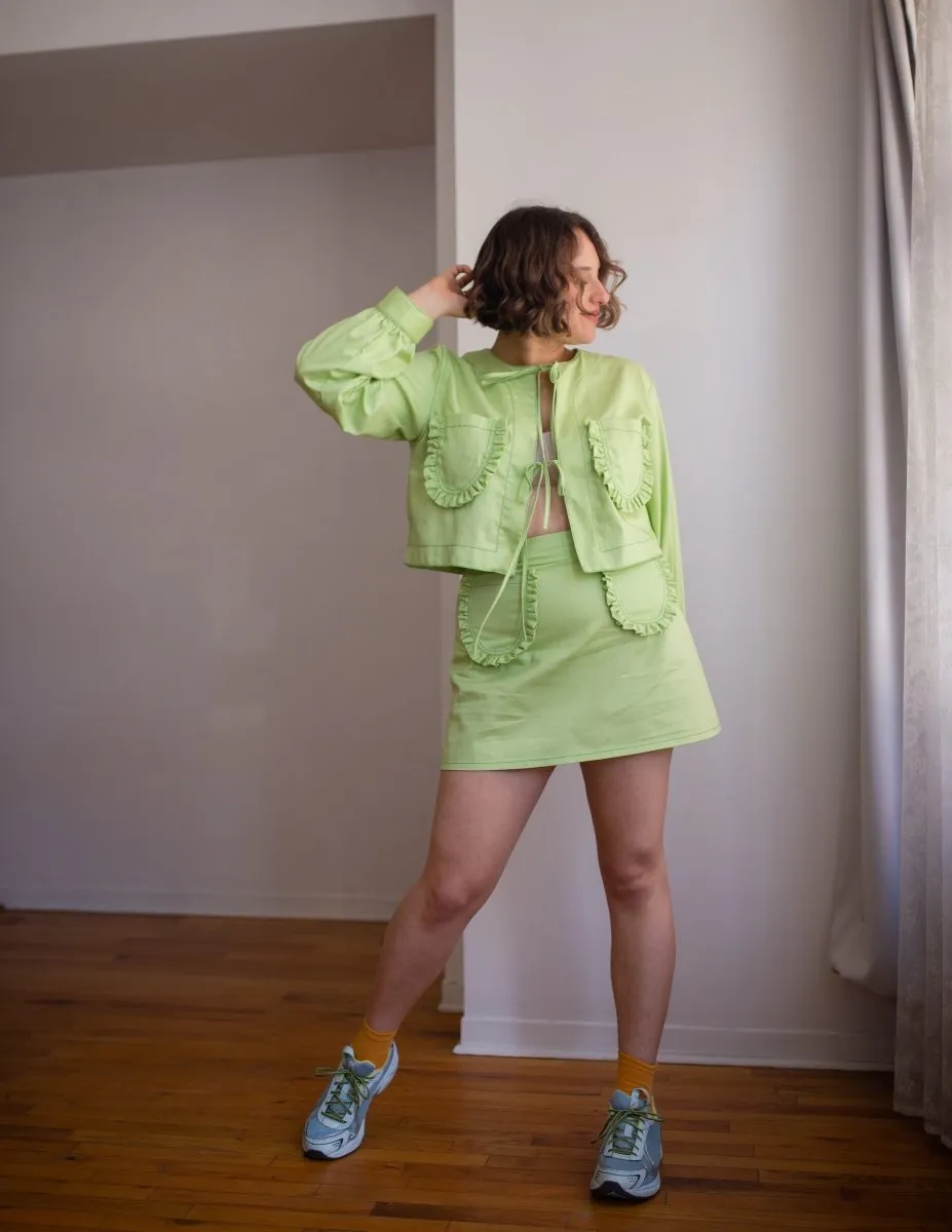 Eliza Faulkner Carrie Jacket (Pistachio Green Twill)