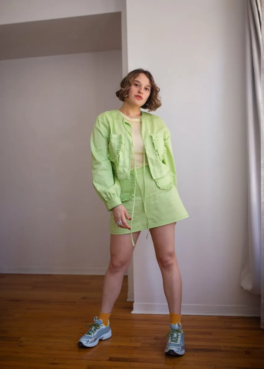 Eliza Faulkner Carrie Jacket (Pistachio Green Twill)