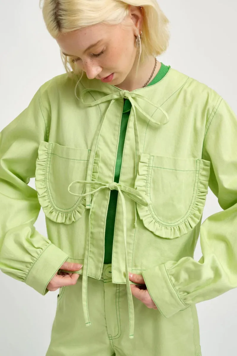 Eliza Faulkner Carrie Jacket (Pistachio Green Twill)