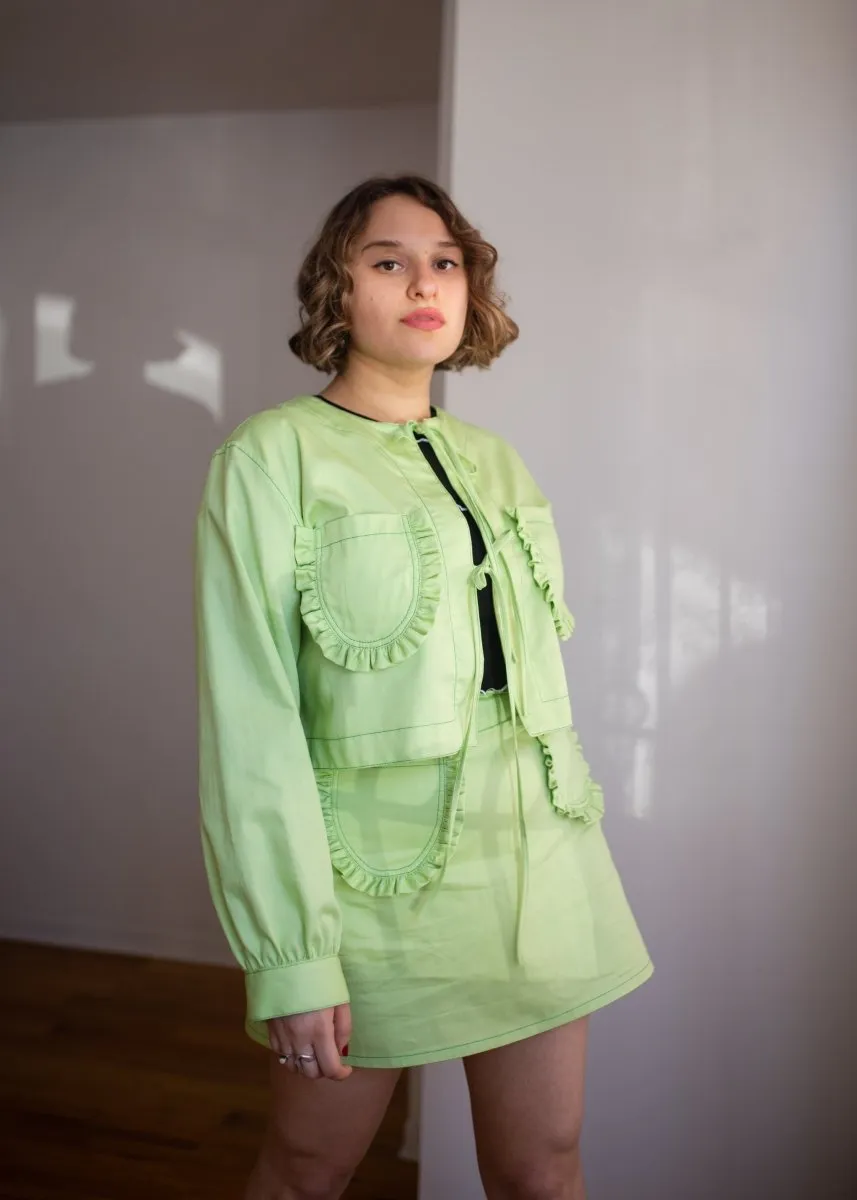 Eliza Faulkner Carrie Jacket (Pistachio Green Twill)
