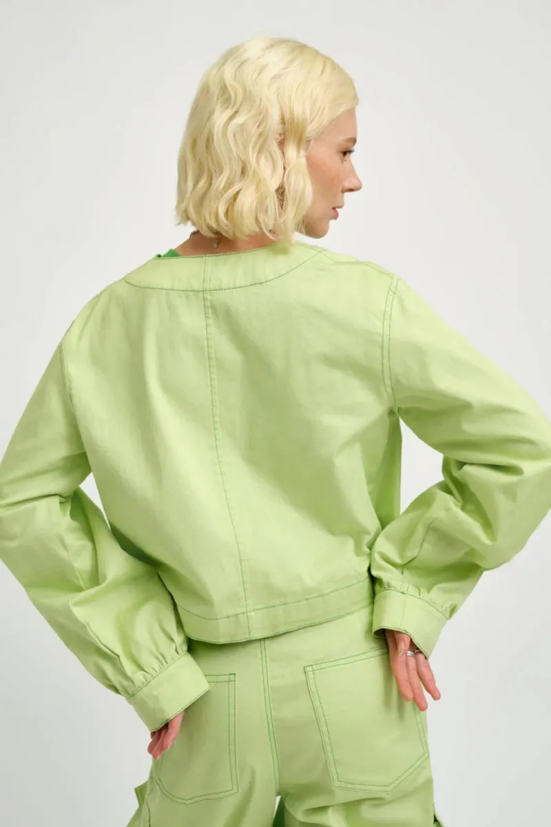 Eliza Faulkner Carrie Jacket (Pistachio Green Twill)