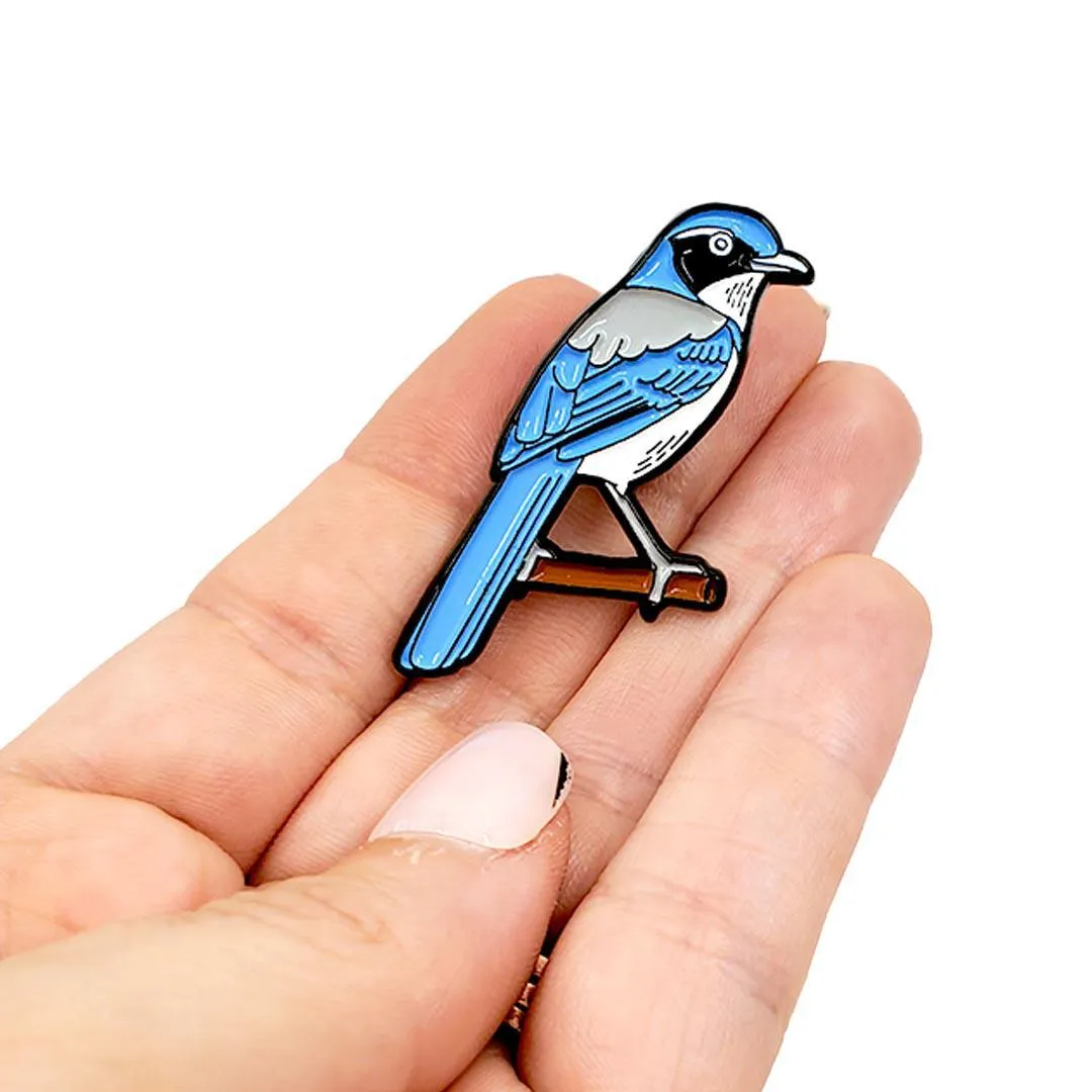 Enamel Pin - Blue Jay by Green Bird Press