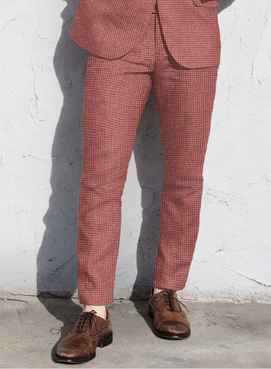 Italian Prato Tango Houndstooth Linen Suit