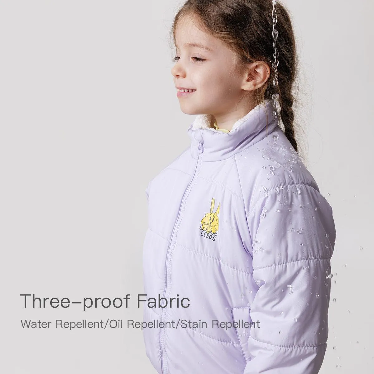 MARC & JANIE Girls Printed Stand-up Collar Padded Jacket 231183