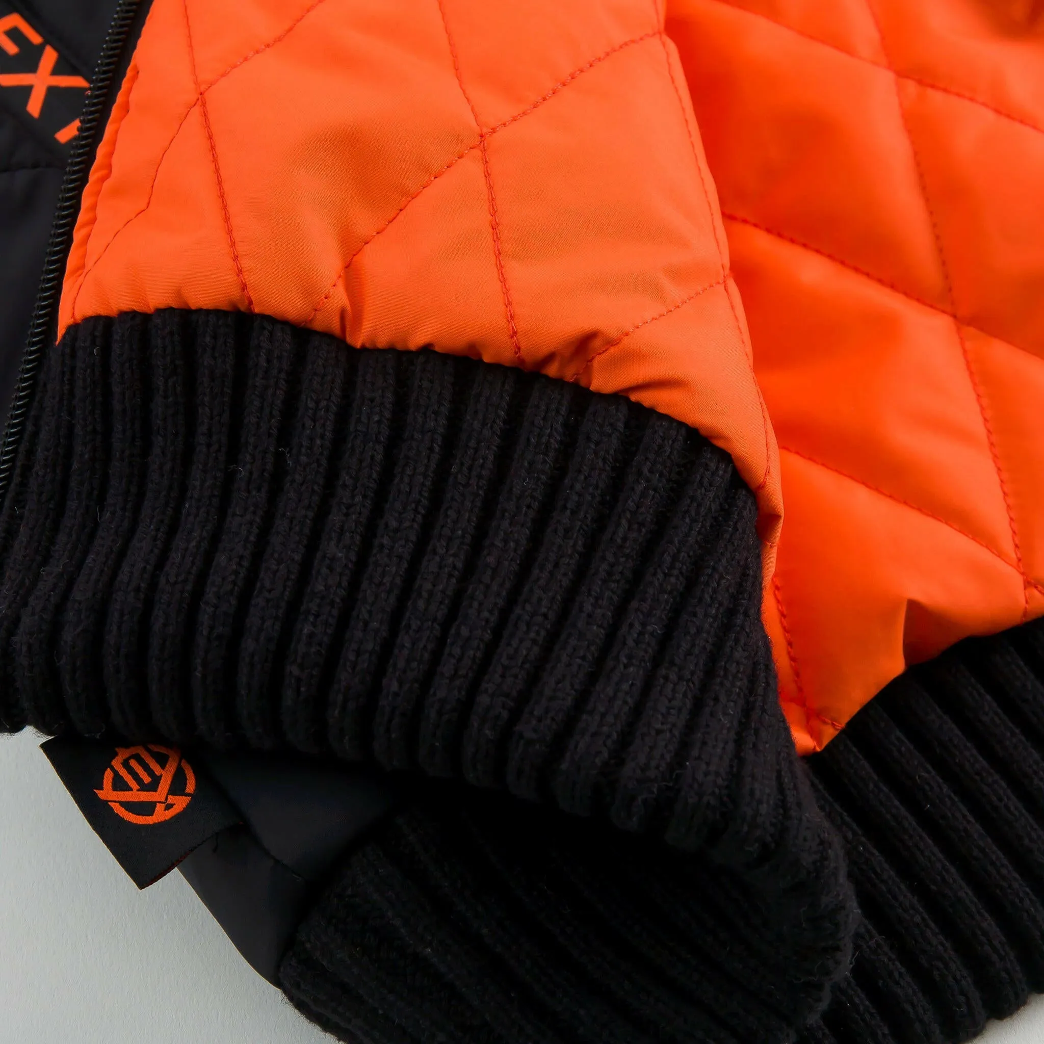 Men Knitted and Woven Padded Jacket
