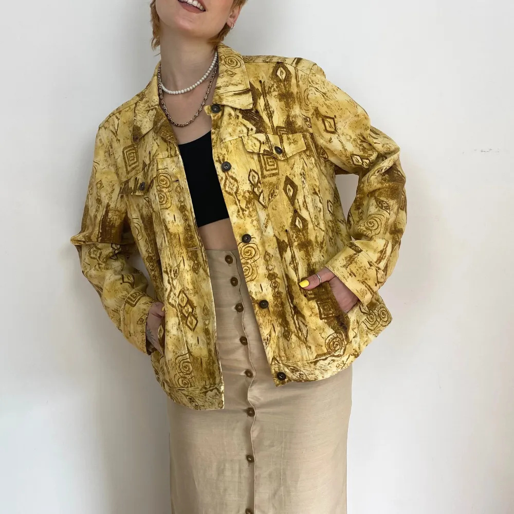 Printed Denim Jacket - MEDIUM