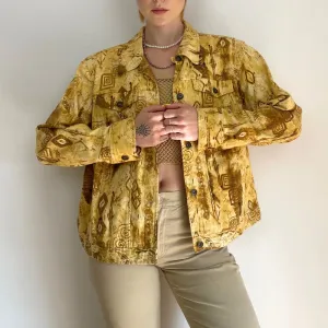 Printed Denim Jacket - MEDIUM