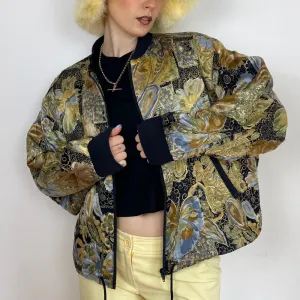 Printed Satin Bomber - S/M