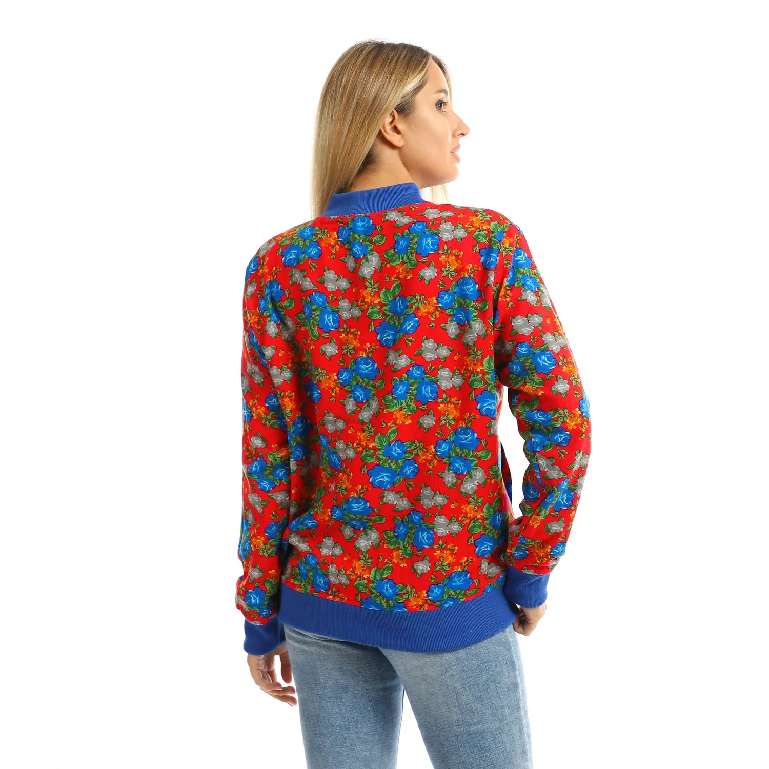 Printed Zipper Henly Padded Jacket With Pockets  - Kady