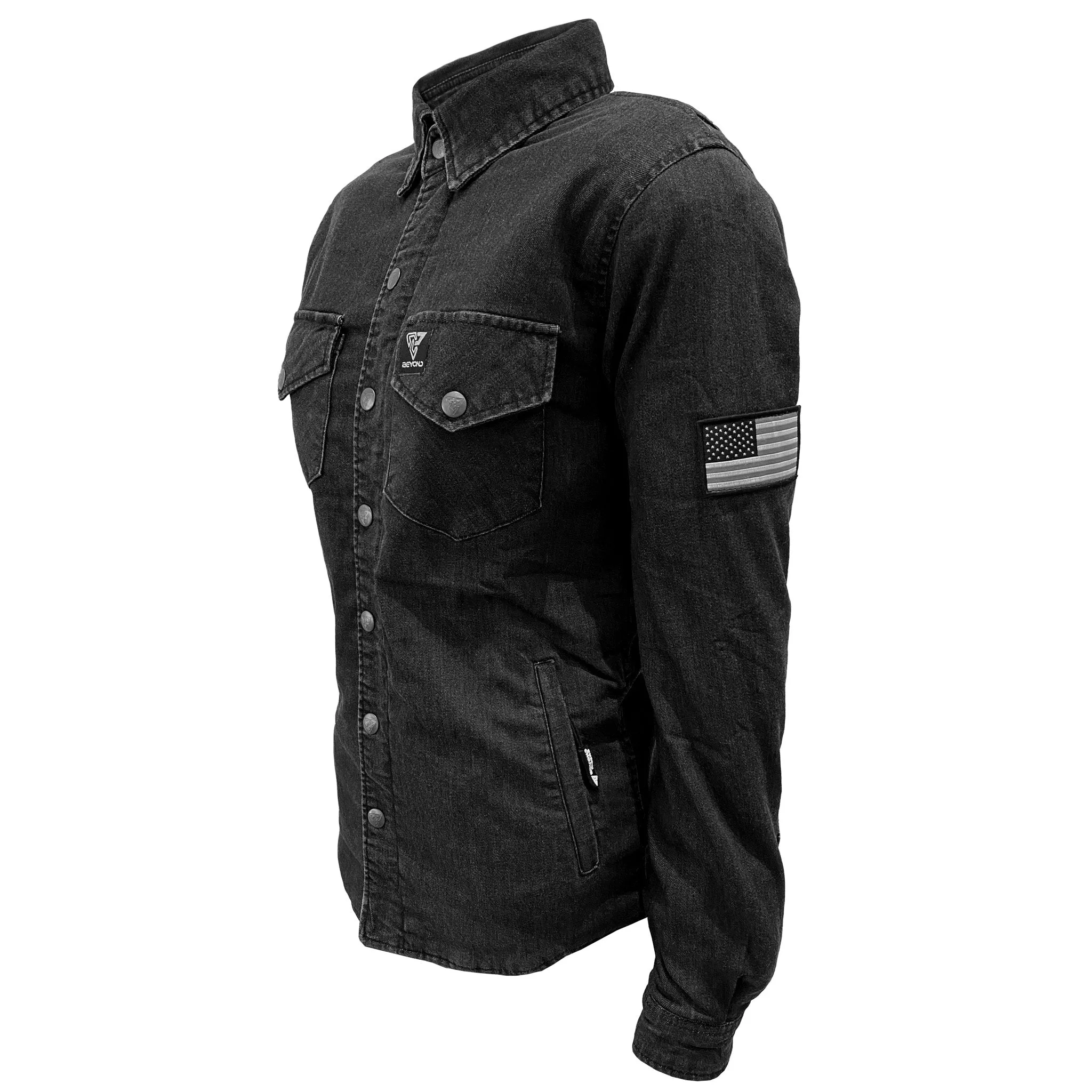 Protective Jeans Jacket for Women - Black with Pads