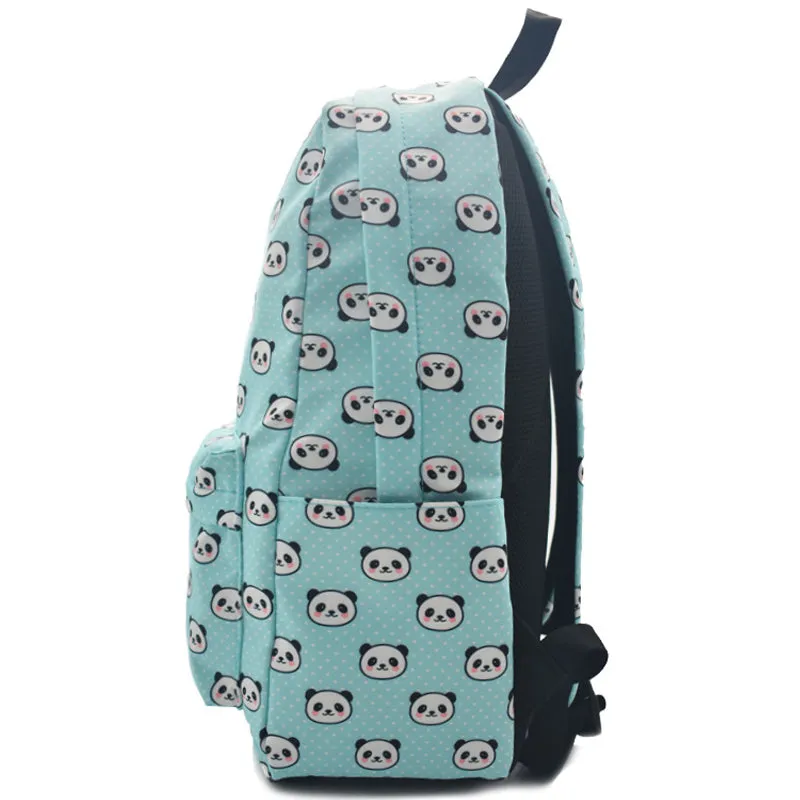 School Backpack Lovely Panda Printed Waterproof Bookbag Daypack for High School