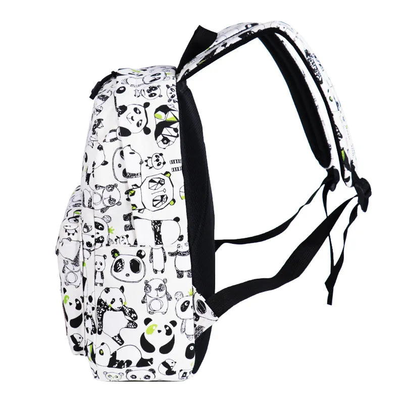 School Backpack Lovely Panda Printed Waterproof Bookbag Daypack for High School