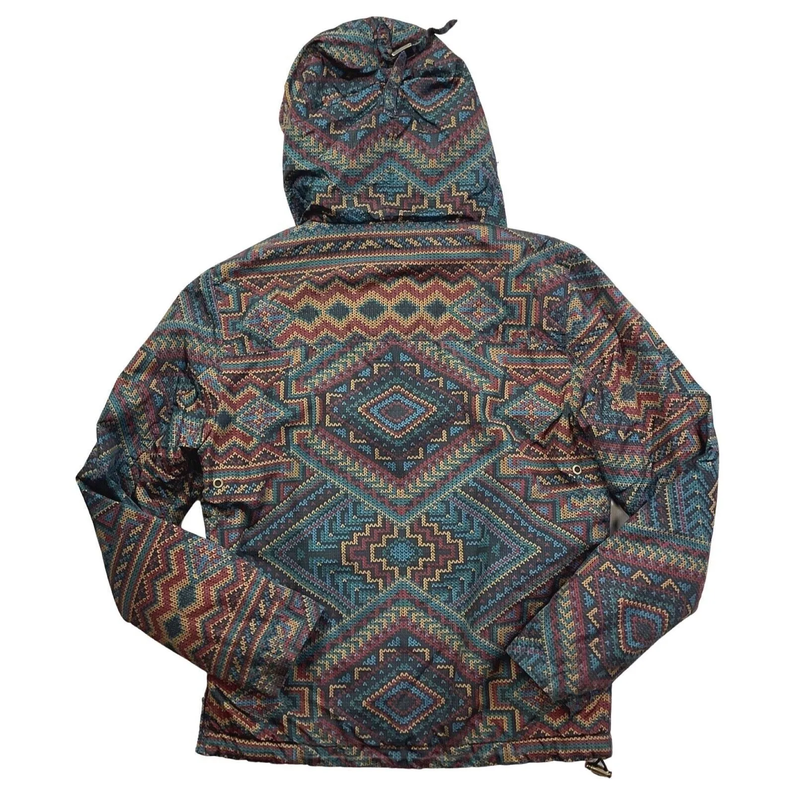Vintage 90s 00s Napapijri Rainforet Printed Pullover Waterproof Jacket S
