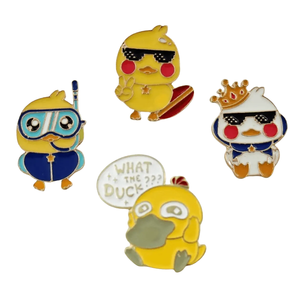 What the Duck Cute Yellow Ducky Enamel Pin